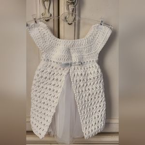 Handmade baby crochet dress set